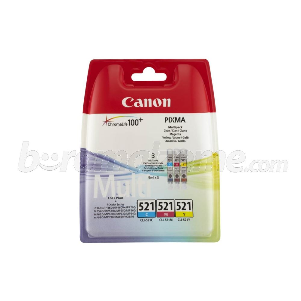 Canon Cli-521 Mürekkep Kartuş C/M/Y Multipack