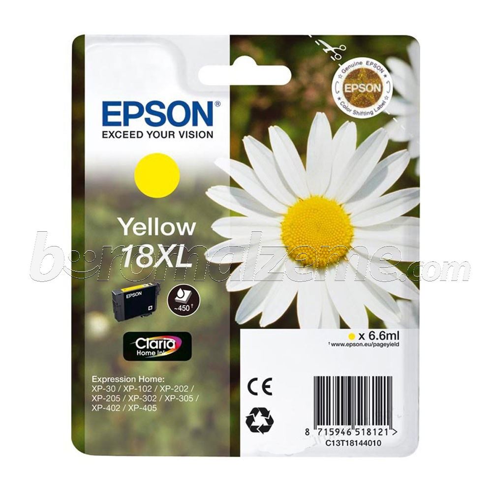 EPSON C13T18144020 YELLOW-18XL-EXPRSS HOME XP-202/205/305/405 6,6 ML