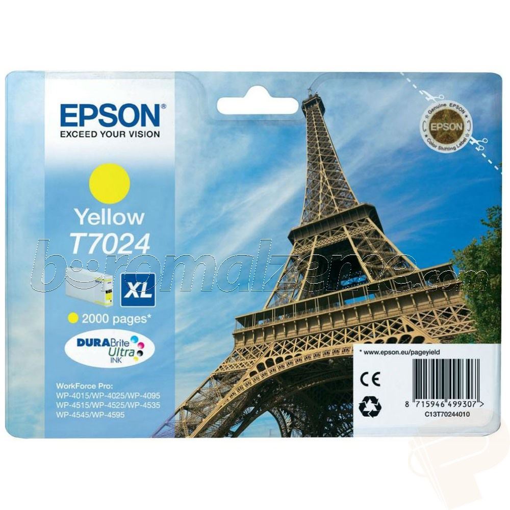 EPSON C13T70244010 WP-4015DN, WP-4025DW Sarı XL Kartus